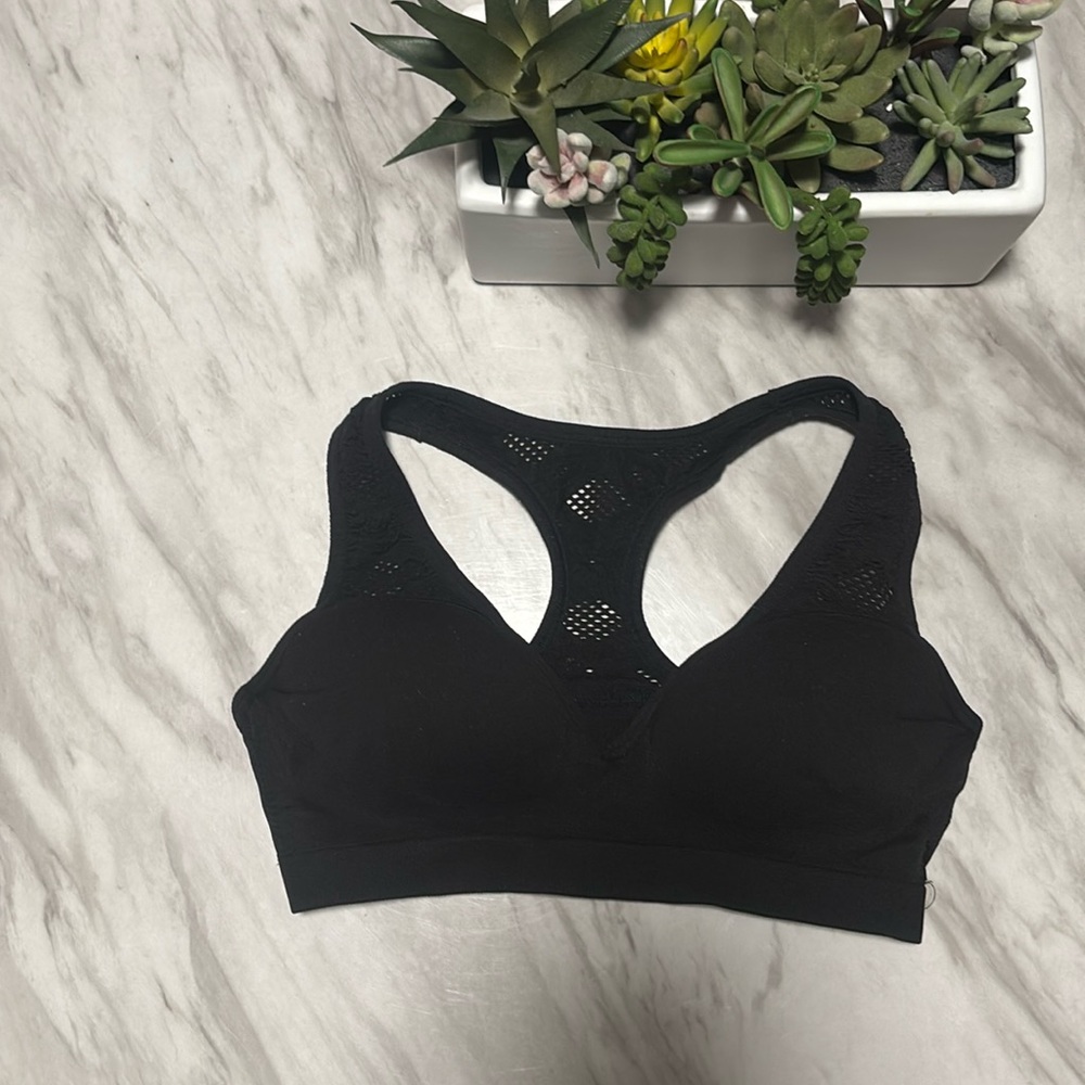 PINK sports padded sports bra XS Black